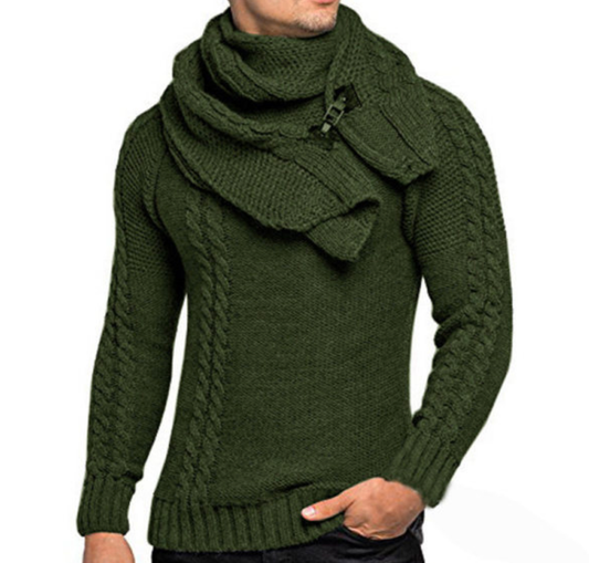 Suéter Slim Fit de Invierno para Hombre Cruz